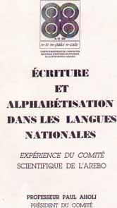 Ecriture et alphabetisation dans les langues nationales  de  Côte d'Ivoire